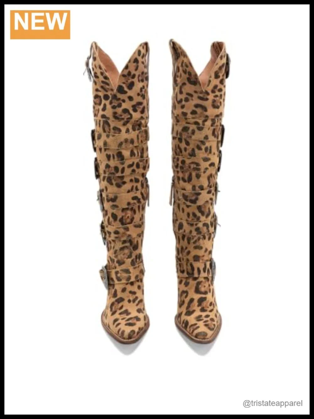 Real Leather Snip Toe Zippered Over the Knee Boots